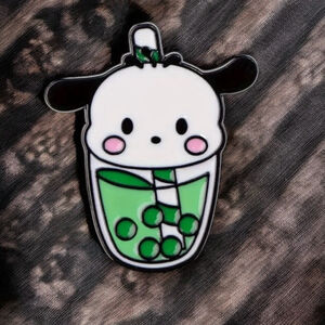 Sanrio Pochacco Boba Green Enamel Pin